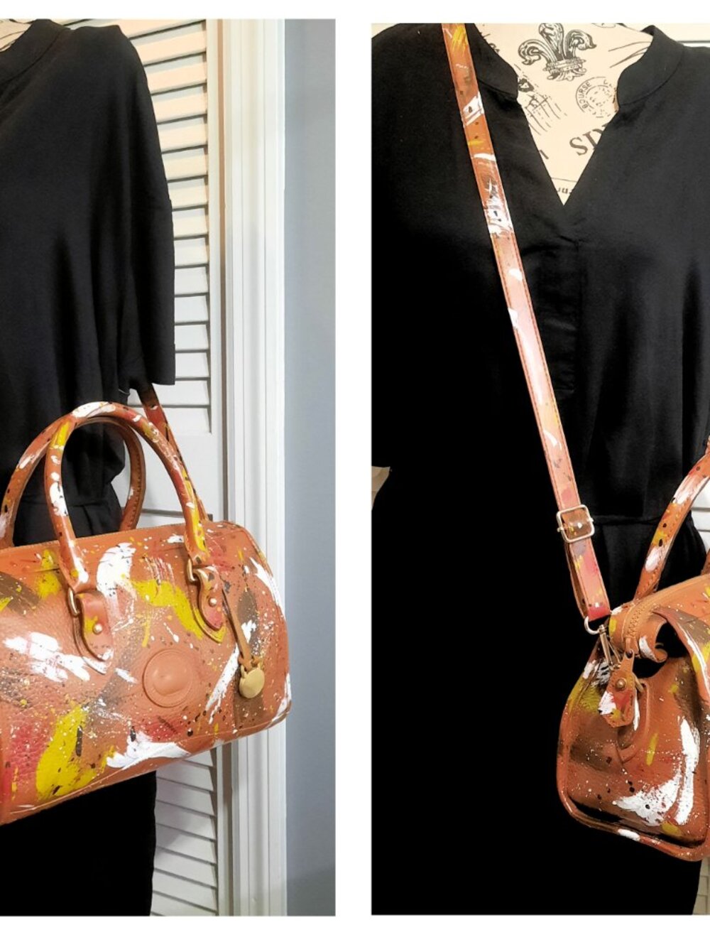 Vintage Dooney & Bourke Dipinta Inspired Satchel - Picture 4 of 16